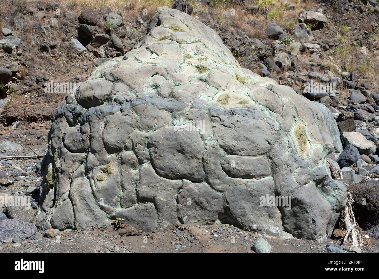 Pillow lava is lava with characteristic pillowshaped structures