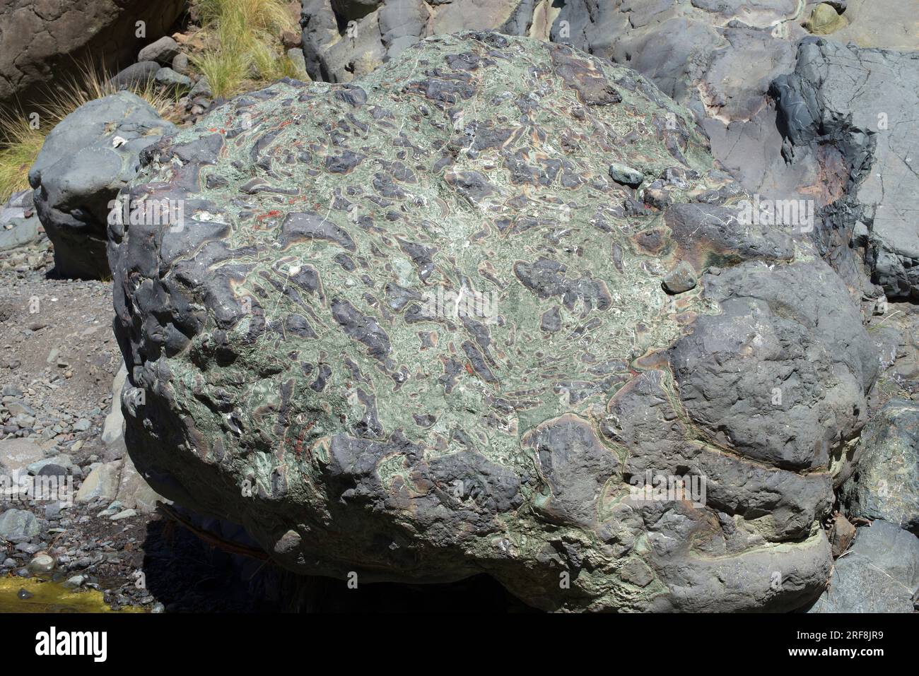 Pillow lava is lava with characteristic pillowshaped structures