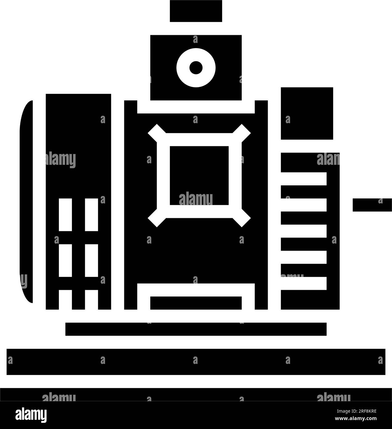 dc generator electrical engineer glyph icon vector illustration Stock