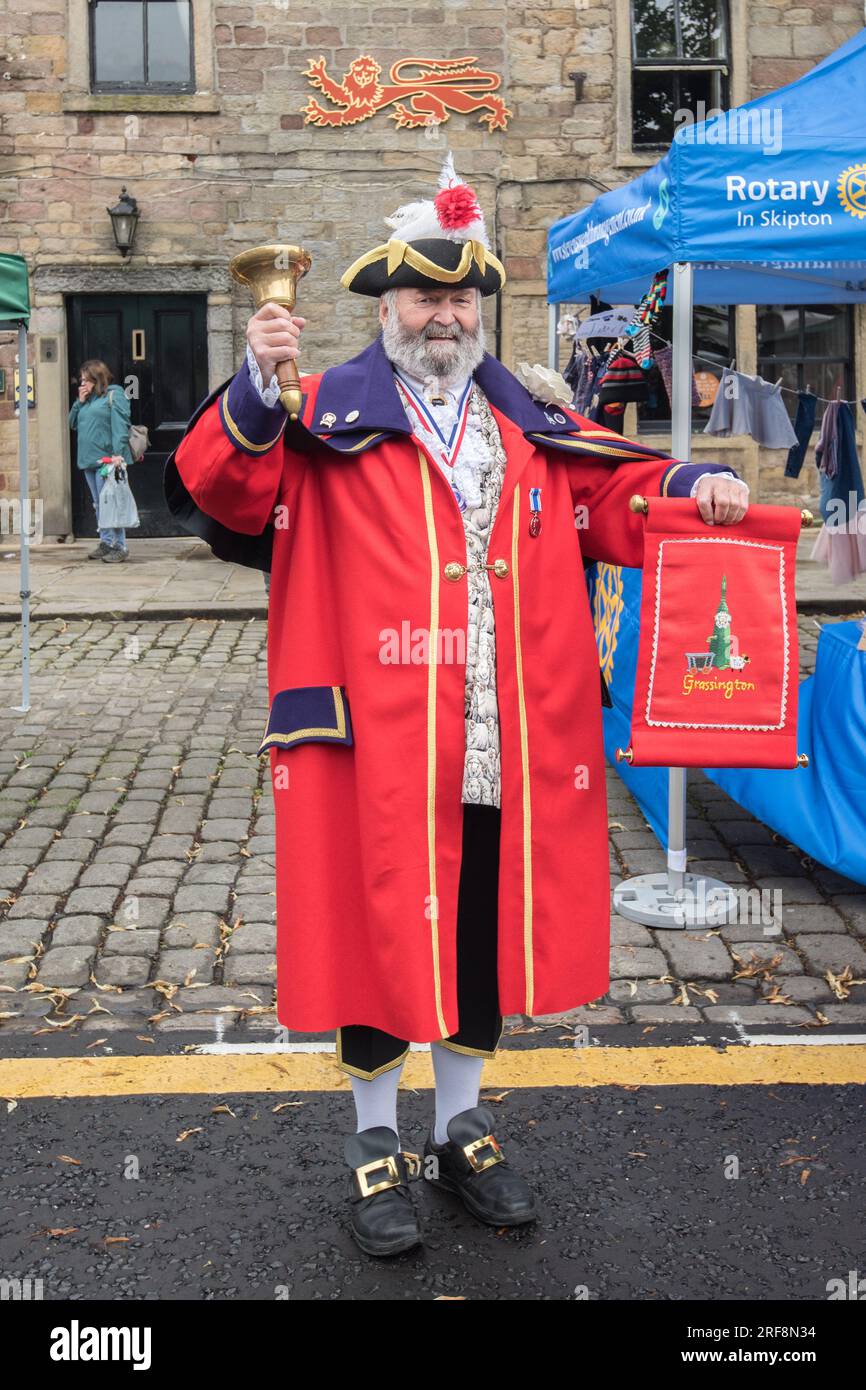 A town crier from Grassington attending the celebration of 'Yorkshire