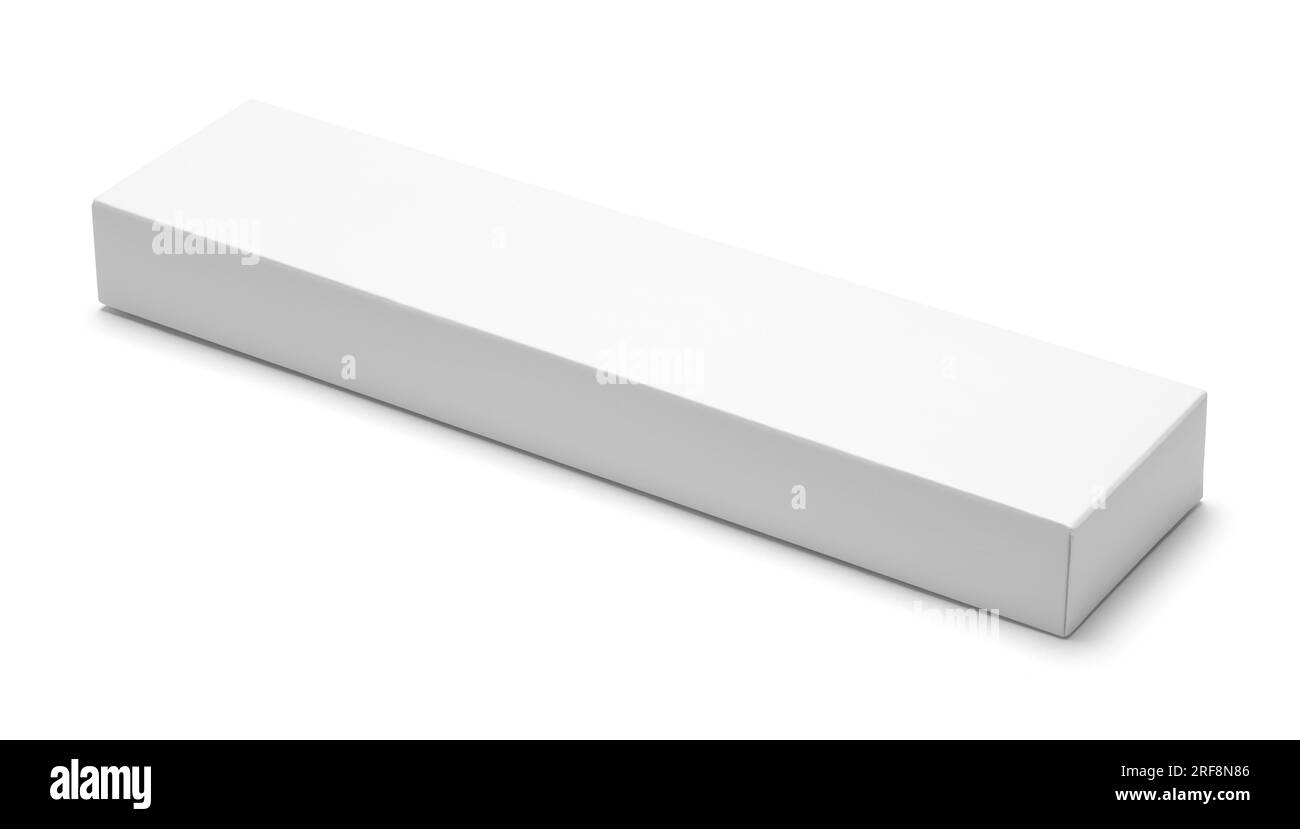 Long Thin Rectangle Box Cut Out on White Stock Photo Alamy