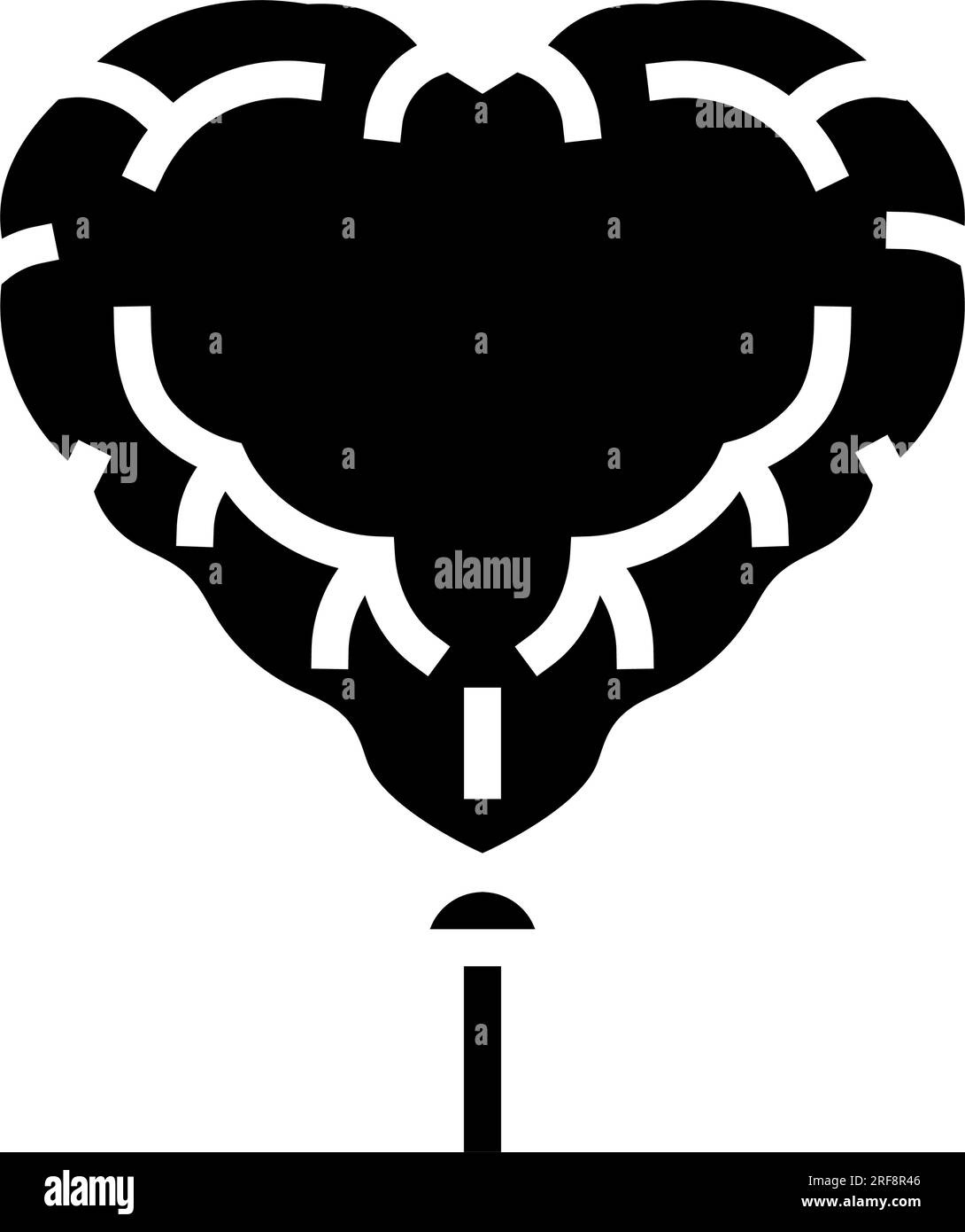 heart balloon love glyph icon vector illustration Stock Vector Image ...