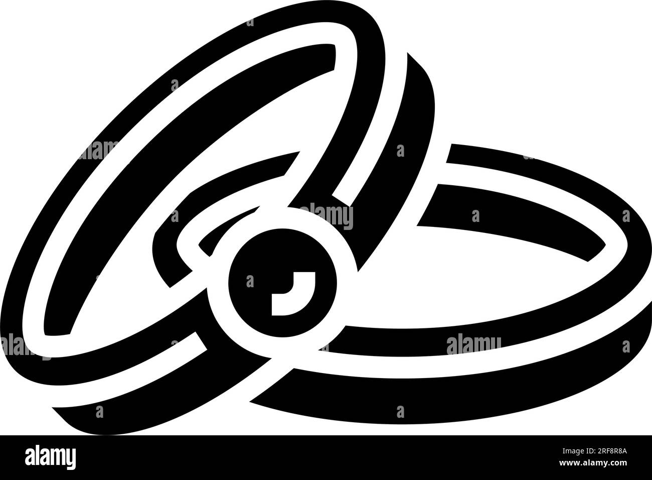 wedding rings love glyph icon vector illustration Stock Vector Image ...