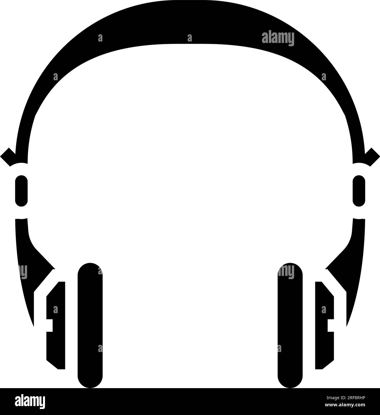 retro headphones glyph icon vector illustration Stock Vector Image