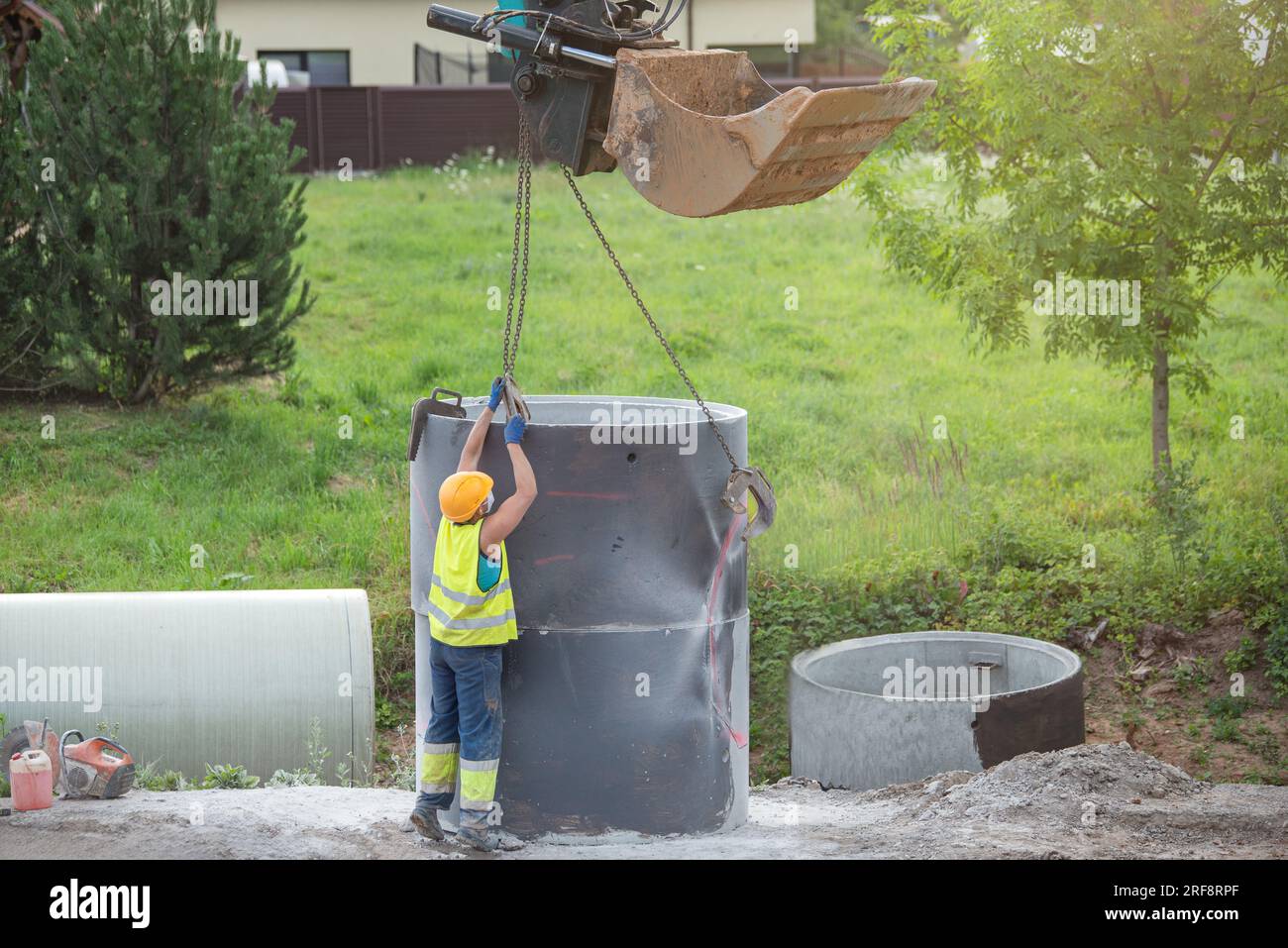 Reconstruction of a section of the road with the laying of city sewer