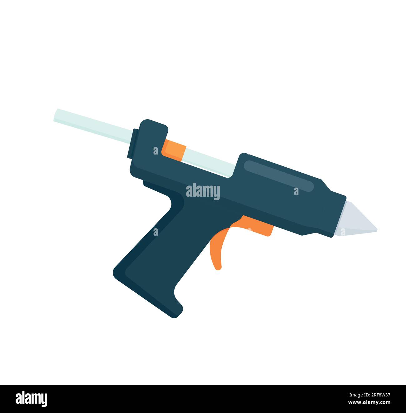 Electric hot glue gun with glue sticks vector illustration stock