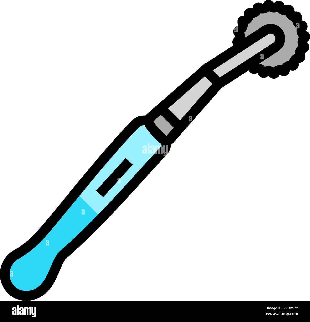 tracing wheel embroidery hobby color icon vector illustration Stock