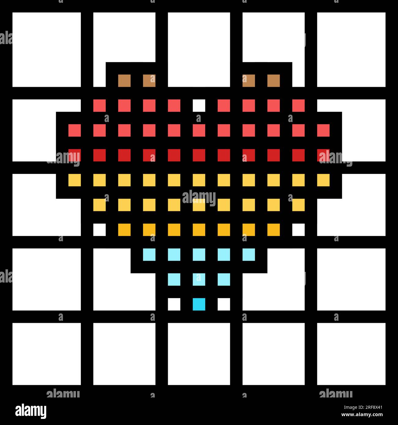 cross stitch pattern embroidery hobby color icon vector illustration ...