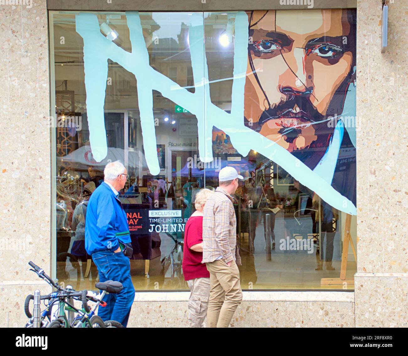 johnny depp art print for sale gallery window collection called 5 five queen street glasgow