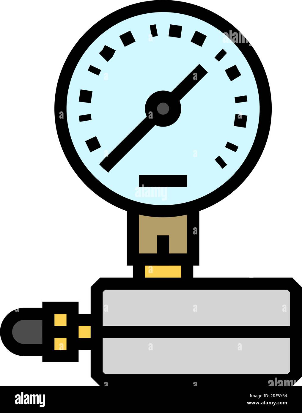 pressure gauge gas service color icon vector illustration Stock Vector ...