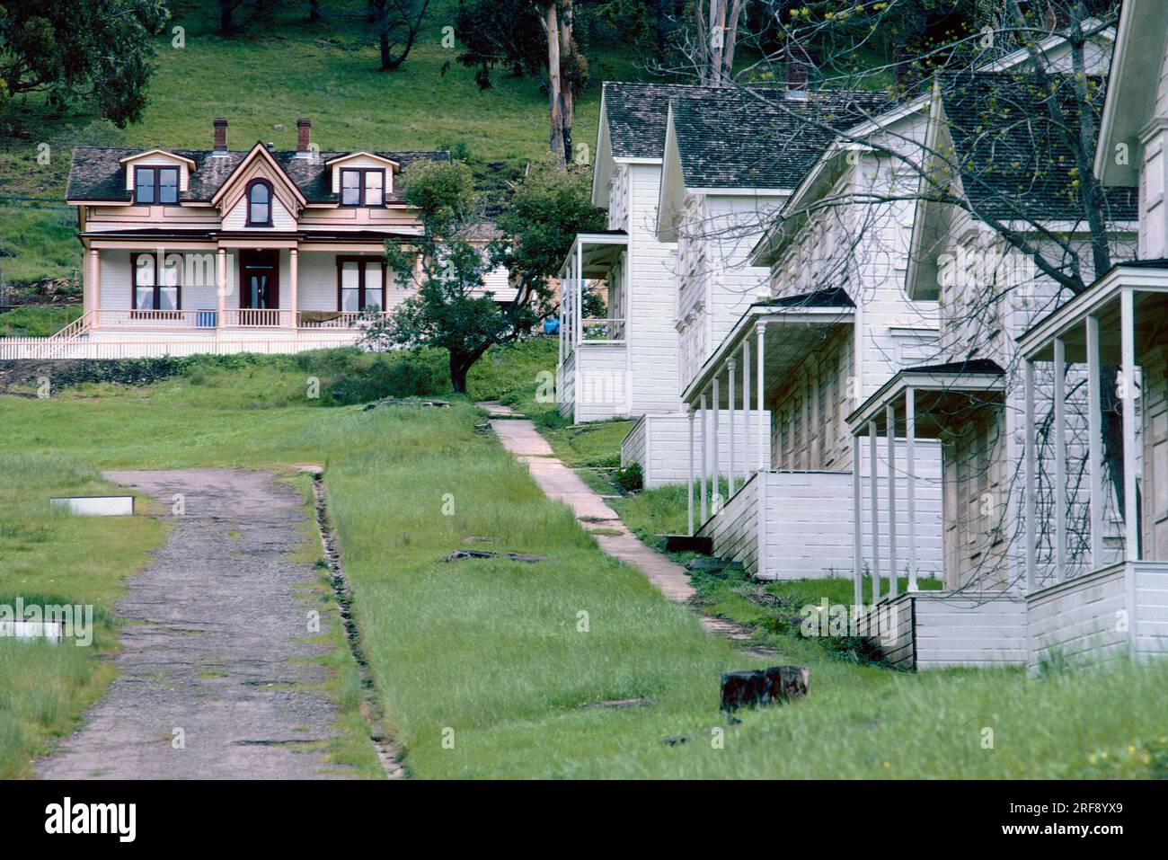 Commandant's House, Officer Row, Ft. McDowell, Angel Island, San Francisco Bay, California, USA Stock Photo