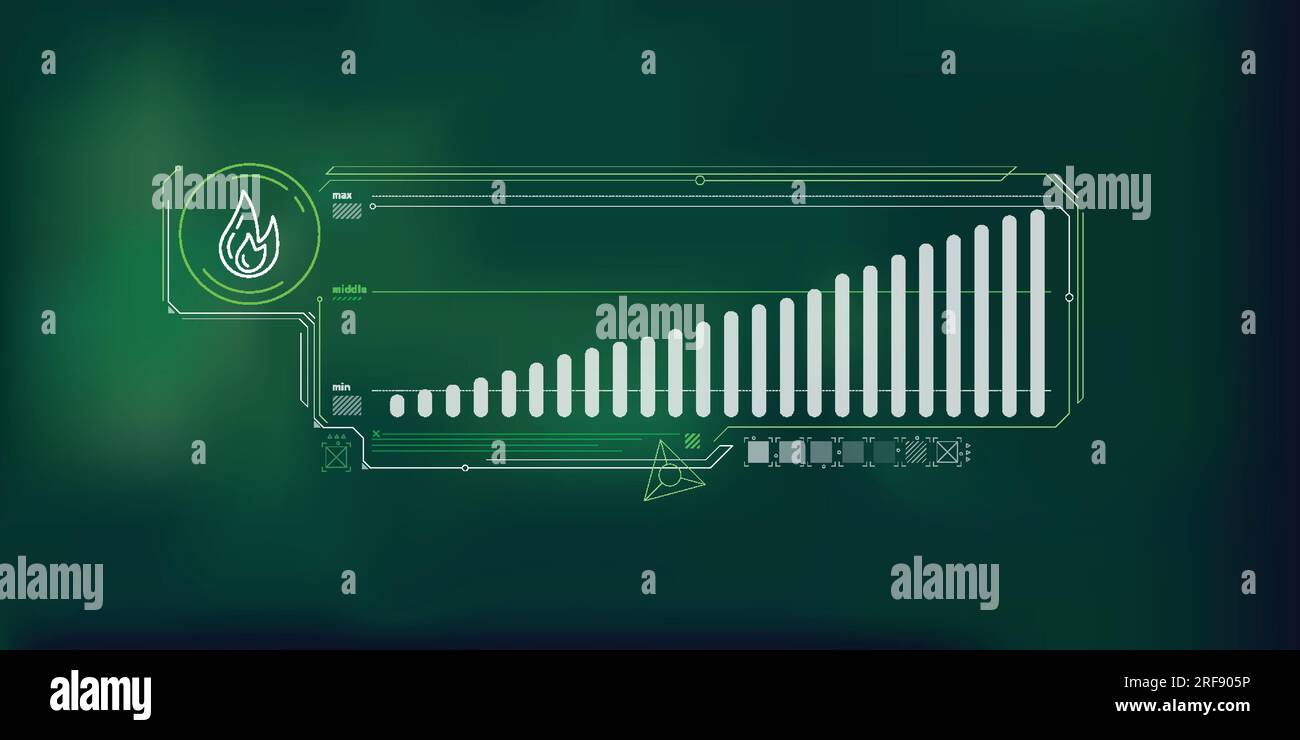 A simple infographic about increasing the supply of natural gas Stock