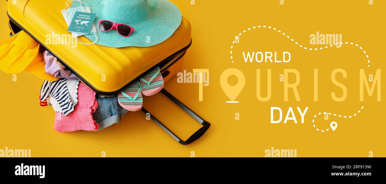 World tourism day poster hi-res stock photography and images - Alamy