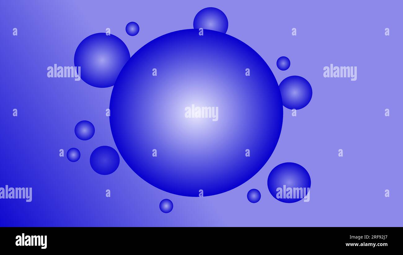 Water bubbles blue abstract gradient presentation background Stock Vector