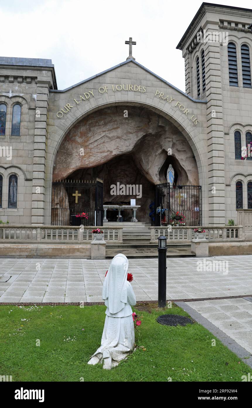 Marian Grotto at St Marys Church in Belfast Stock Photo