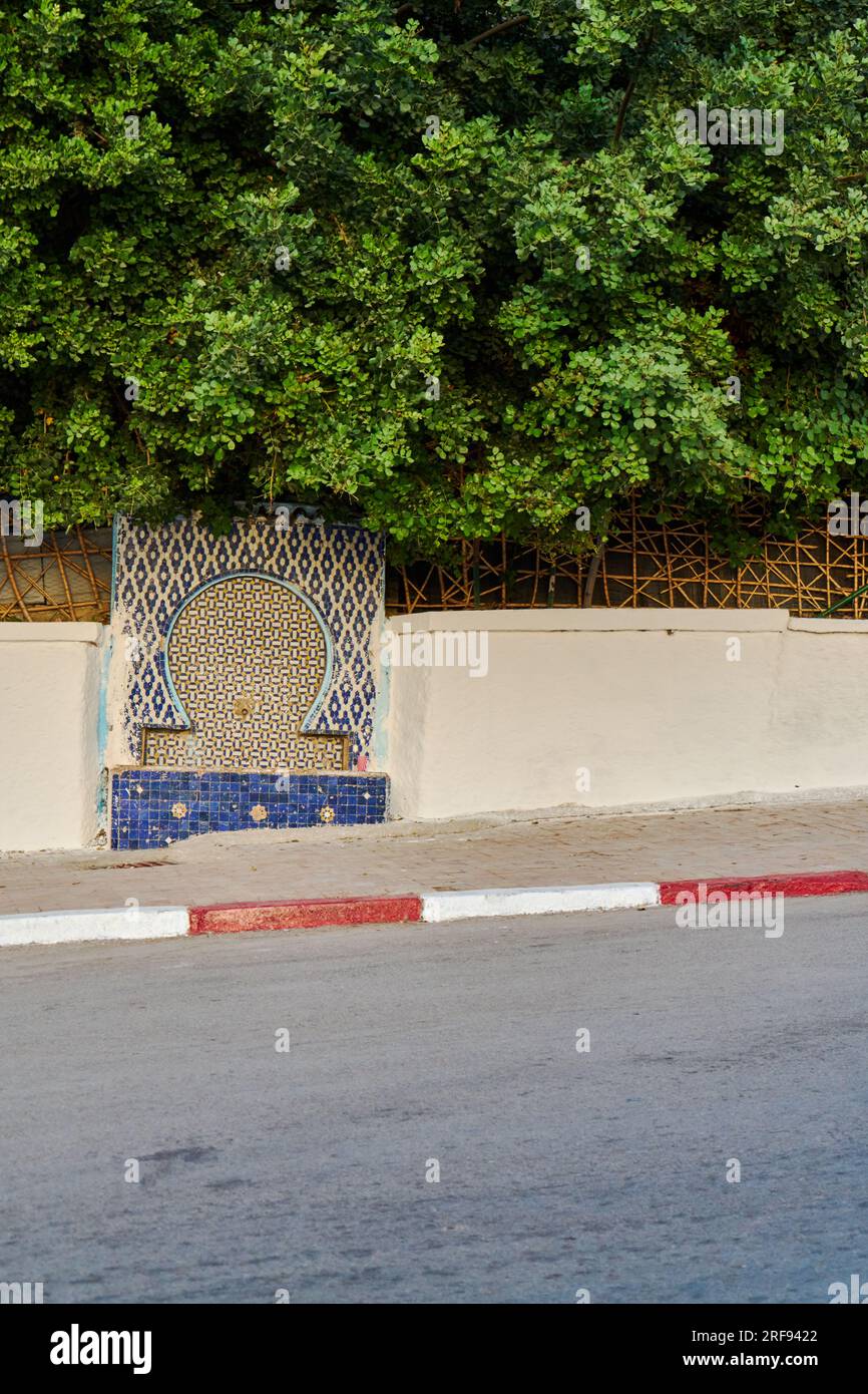Moroccan mosaic in the old town Stock Photo