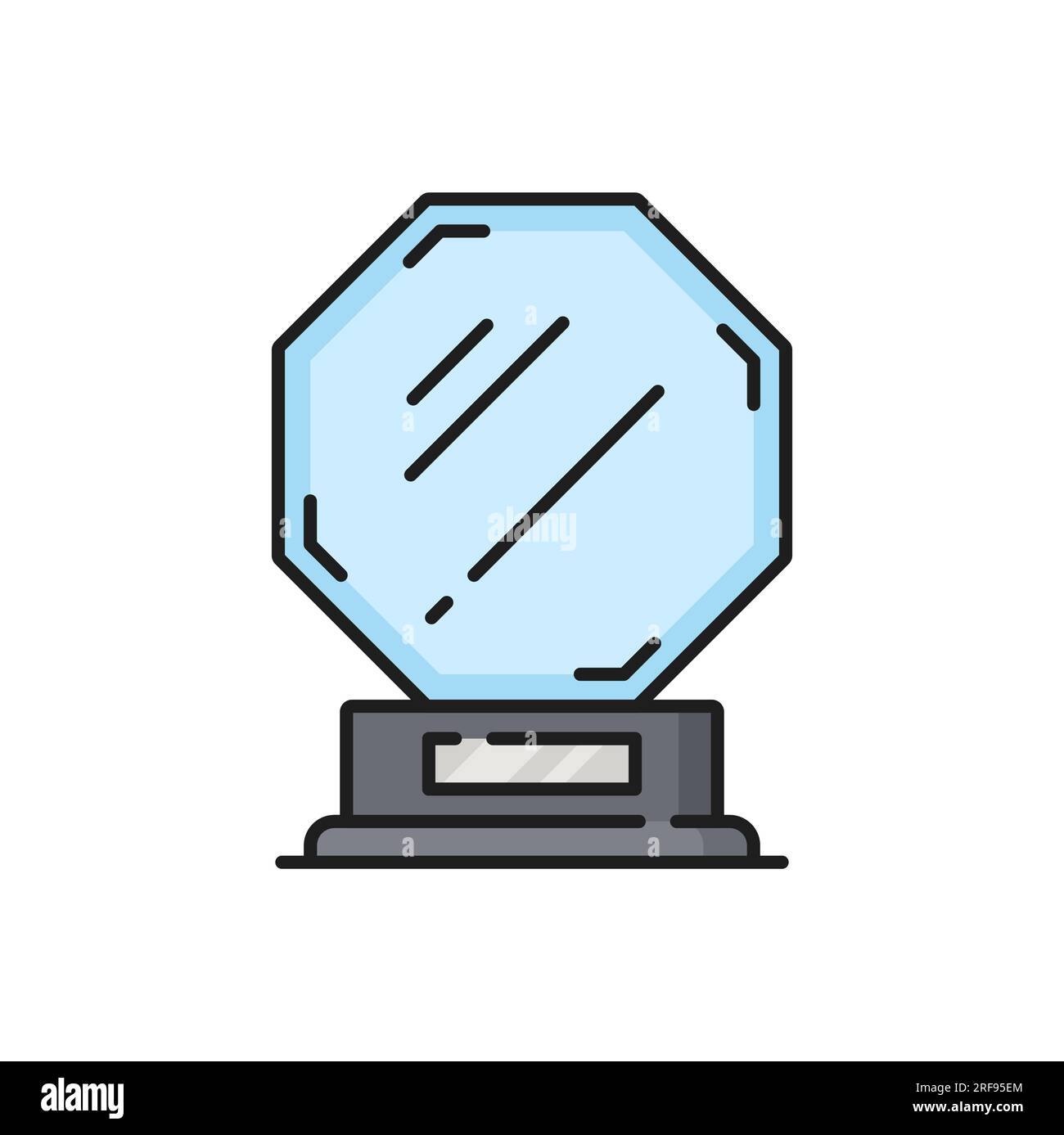 Crystal plaque, award trophy glass statue, movie or sport prize line ...