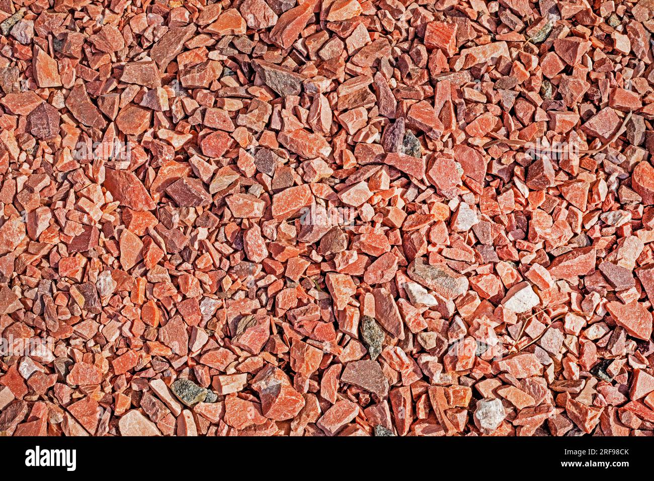 background of brown fine gravel for covering surfaces and paths in the garden, in the city and apartments Stock Photo