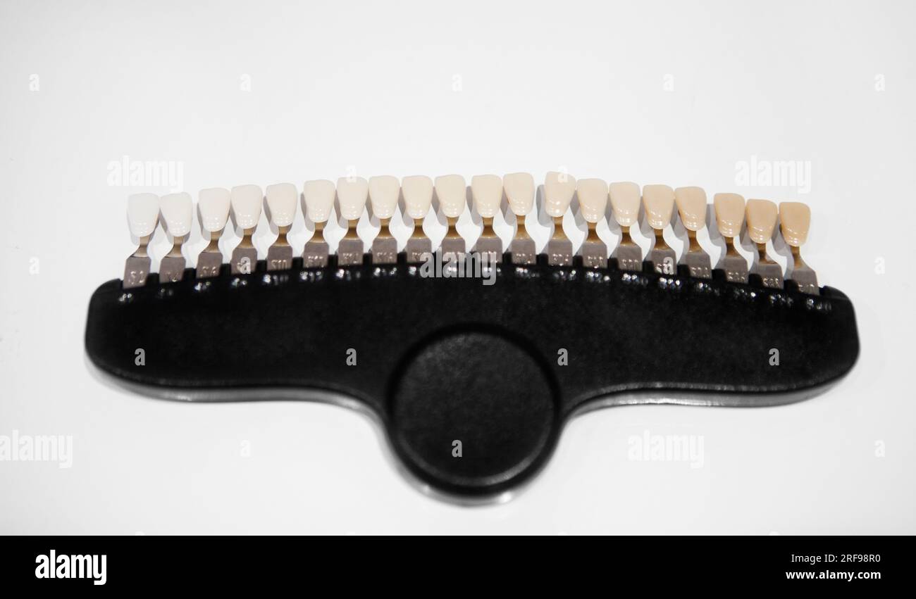 Teeth whitening by applying a gel in a tray and exposure to an LED lamp