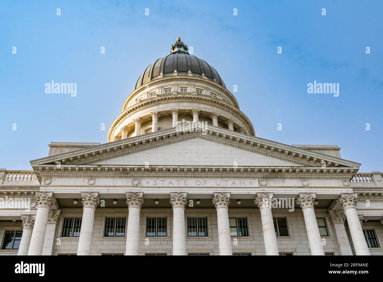 Utah State Capitol Building on Capitol Hill in Salt Lake City, Utah Stock Photo