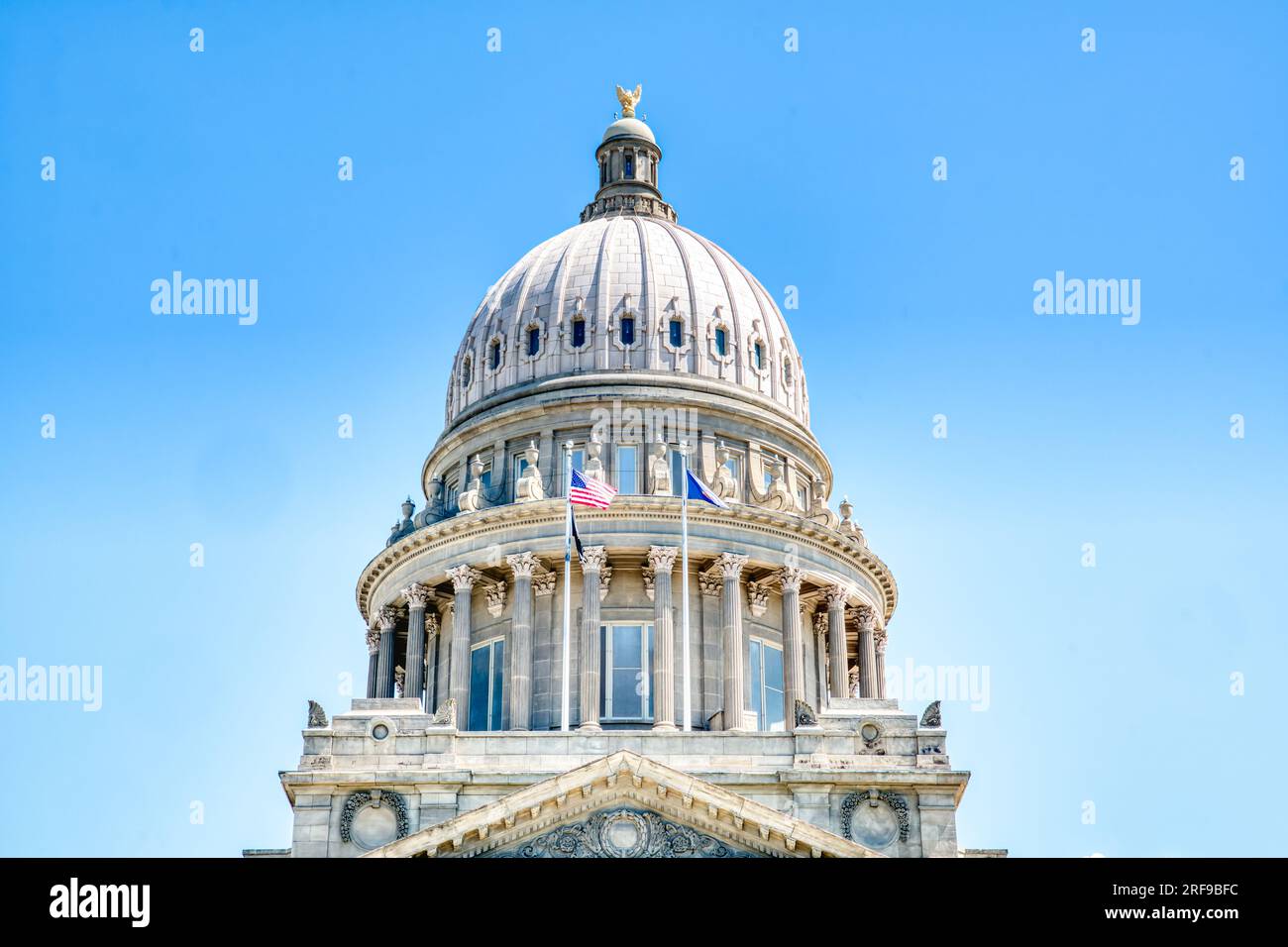 Dome of the Idaho State Capitol Building in downtown capital city of Boise, Idaho Stock Photo