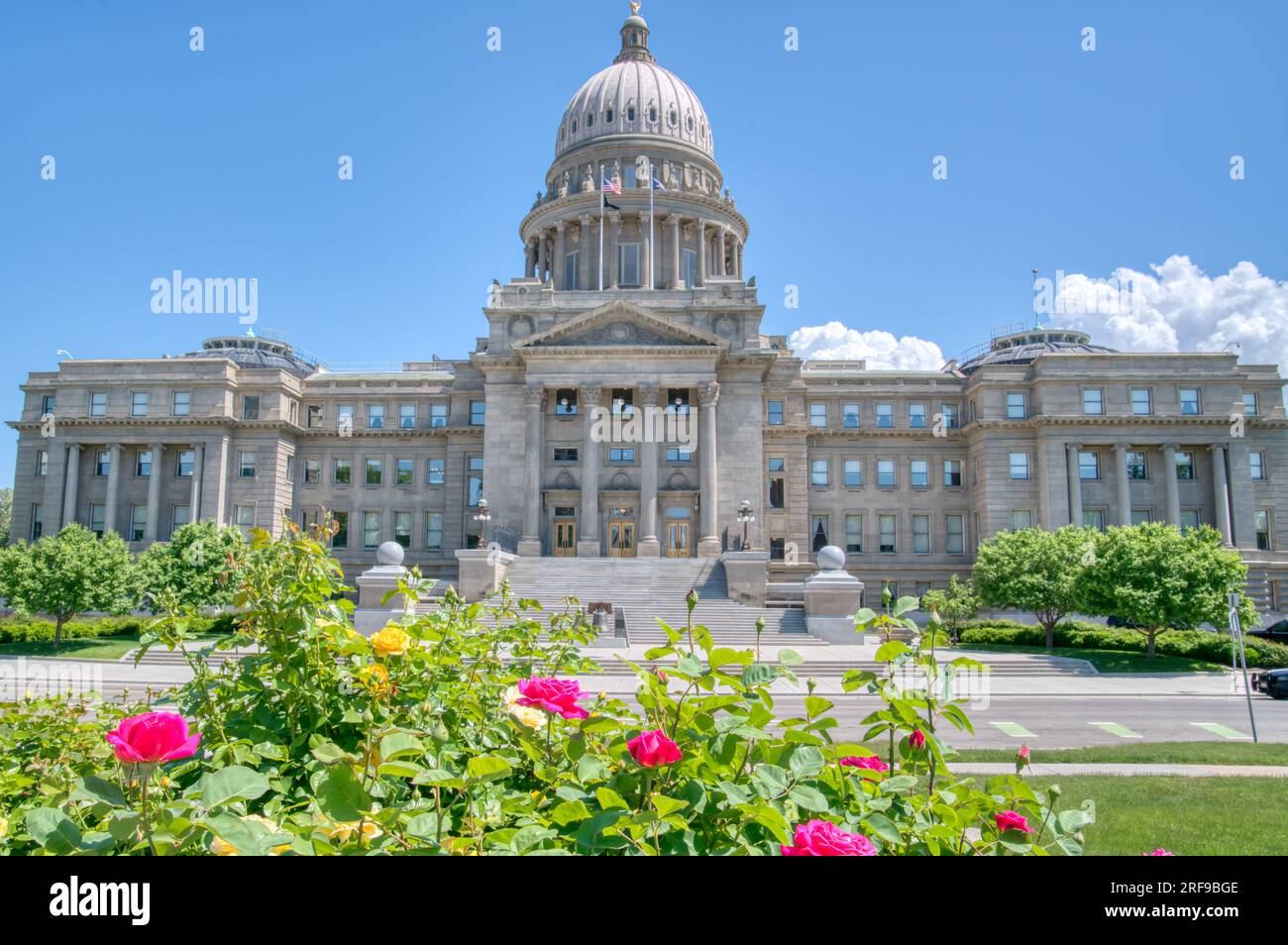 Exterior of the Idaho State Capitol Building in downtown capital city of Boise, Idaho Stock Photo