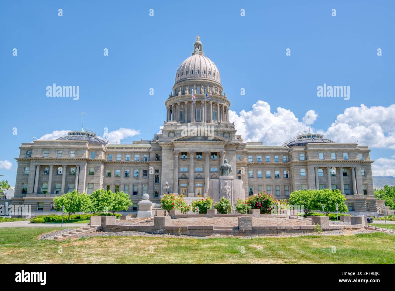 Exterior of the Idaho State Capitol Building in downtown capital city of Boise, Idaho Stock Photo