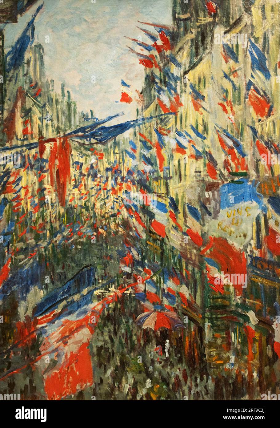 Claude Monet painting; Rue  Saint-Denis, Fete du 30th June 1878, Paris; - painted 1878; 19th century French Impressionist painter Stock Photo