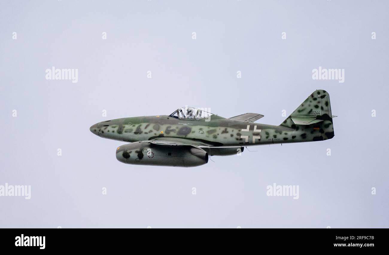 Messerschmitt Me 262 Swallow from Manching in Germany, makes a debut appearance at the Royal International Air Tattoo 2023 Stock Photo