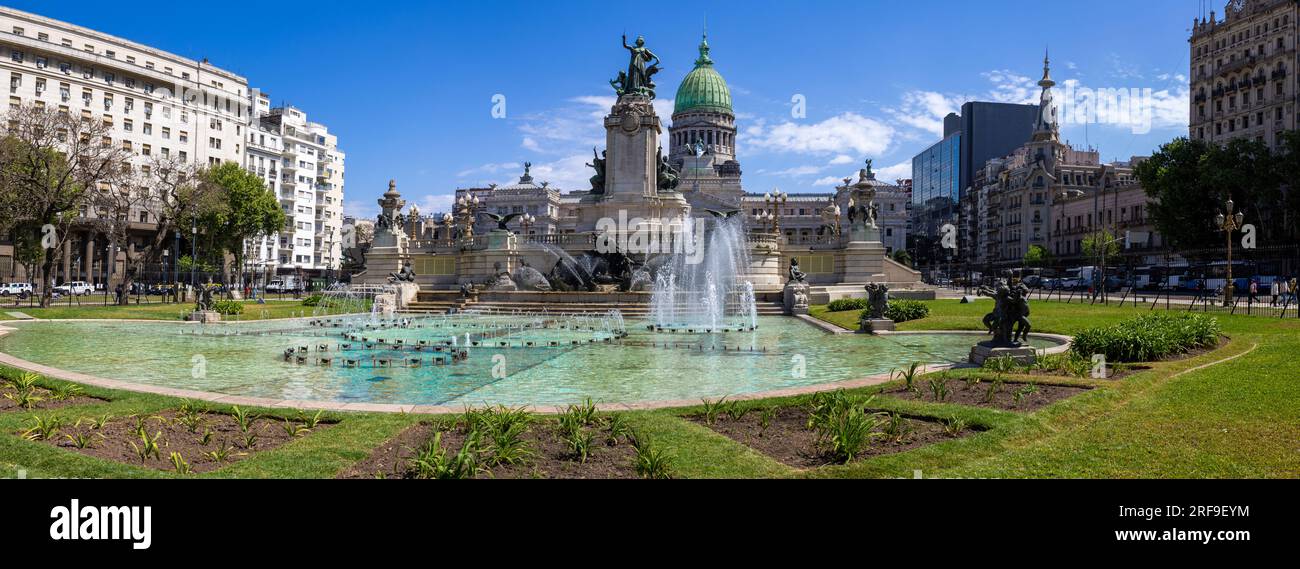 Buenos Aires, National Congress palace building in historic city center. Stock Photo