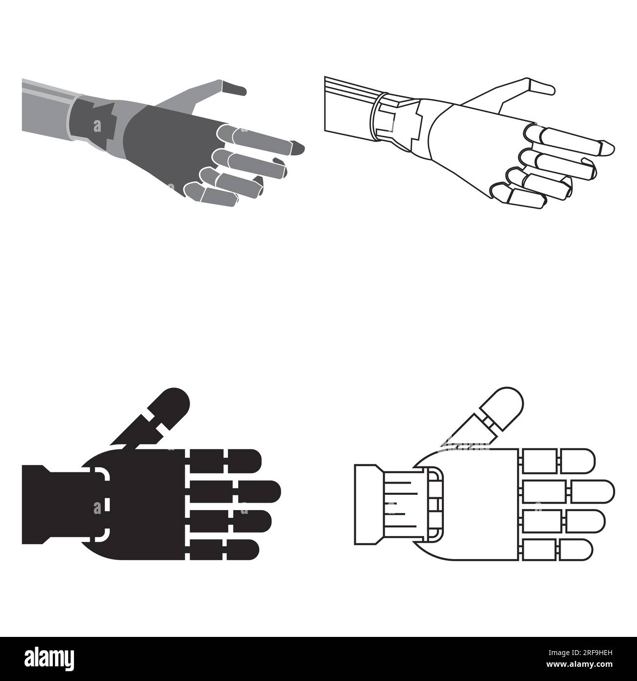 Robot hand icon vector illustration symbol design Stock Photo - Alamy