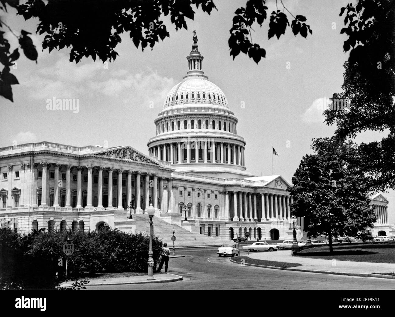 Washington, D.C.:  July 6, 1963. The Capitol Building in Washington, D.C. Stock Photo