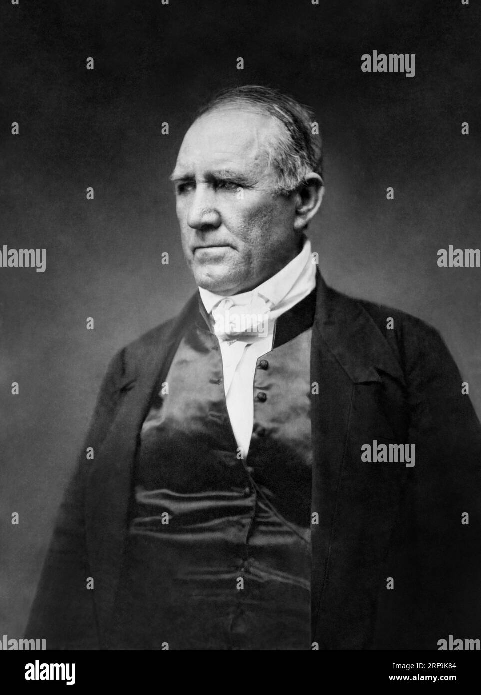 United States:  c. 1849 A daguerreotype portrait of Sam Houston by Matthew Brady. Stock Photo