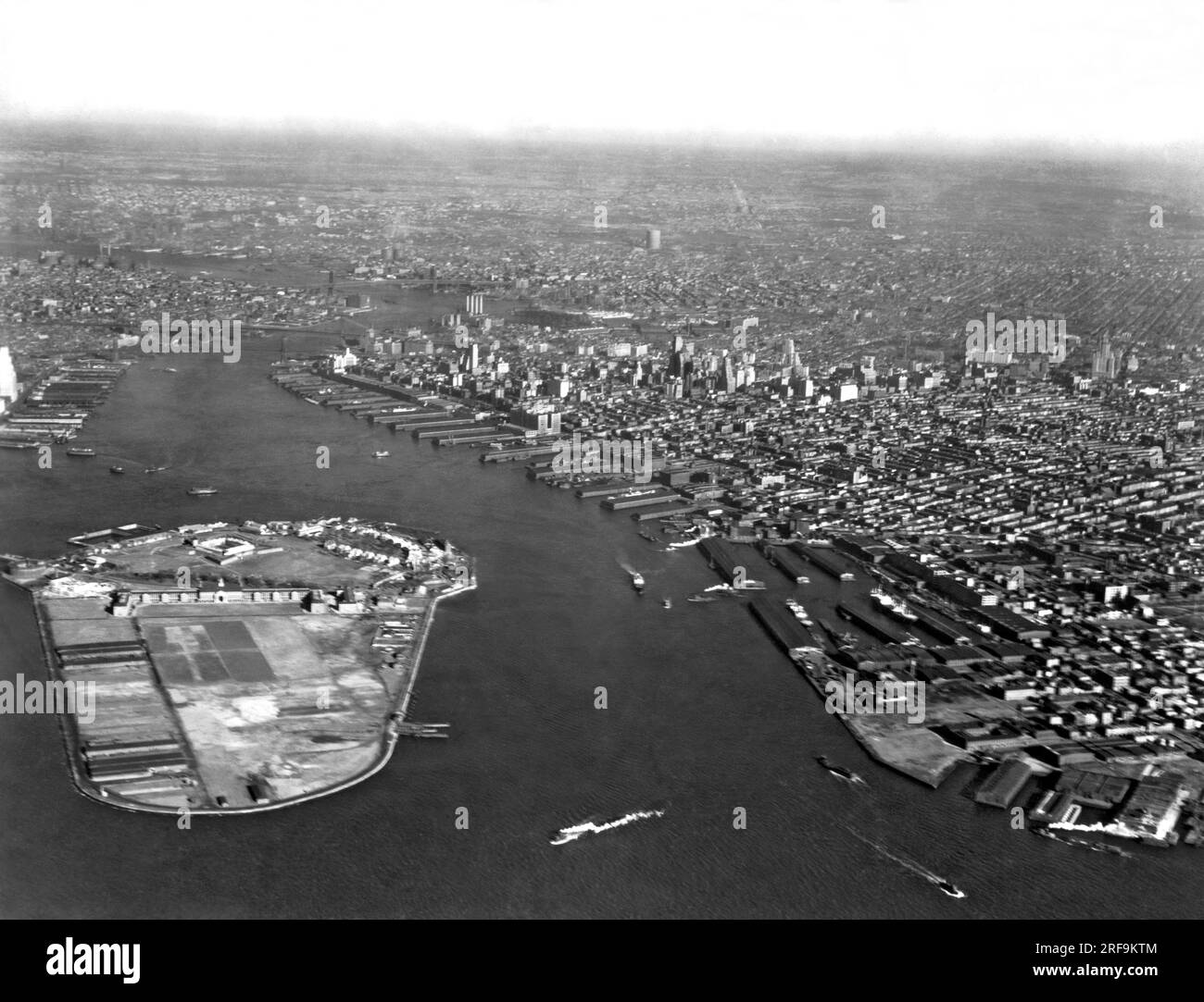 New York, New York c. 1922 Governors Island in New York Harbor