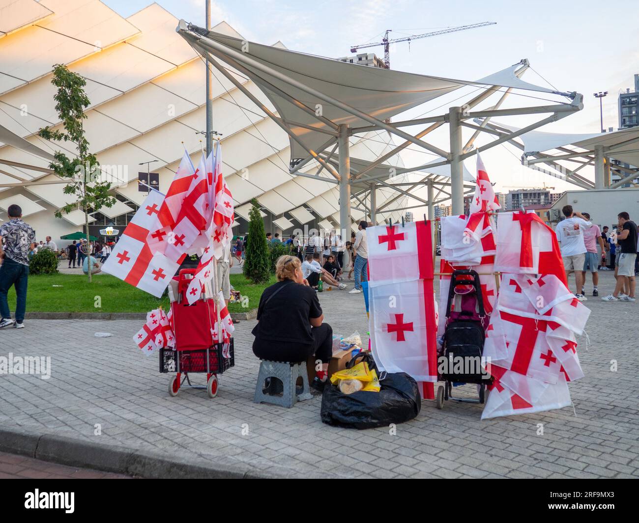 Georgia national team flag fans hi-res stock photography and images - Alamy