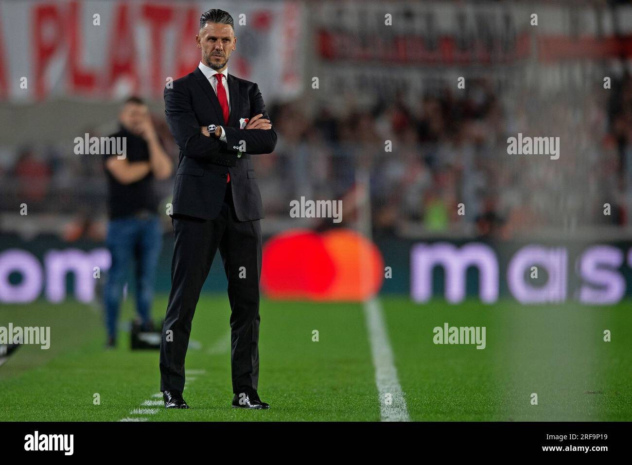 Buenos Aires, Argentina. 01st July, 2023. River Plater manager Martín Demichelis during the match between River Plate and Internacional for the round of 16 first leg of Copa Conmebol Libertadores 2023, at Monumental de Nunez Stadium, in Buenos Aires, Argentina on July 01. Photo: Max Peixoto/DiaEsportivo/Alamy Live News Credit: DiaEsportivo/Alamy Live News Stock Photo