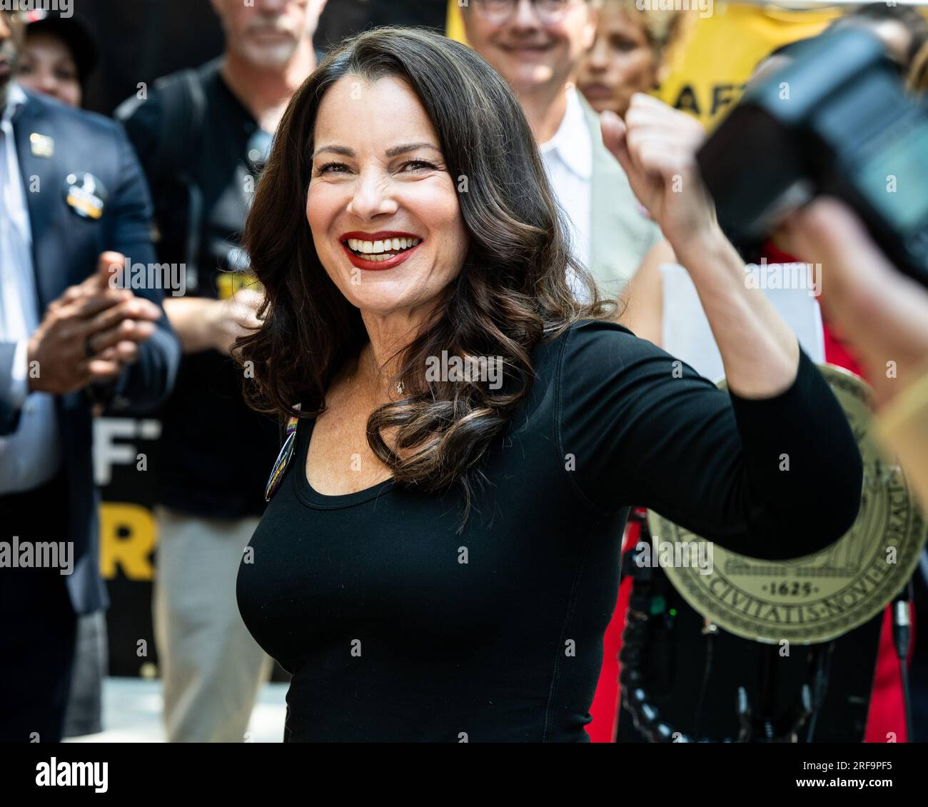 New York, United States. 01st Aug, 2023. SAG-AFTRA President Fran ...