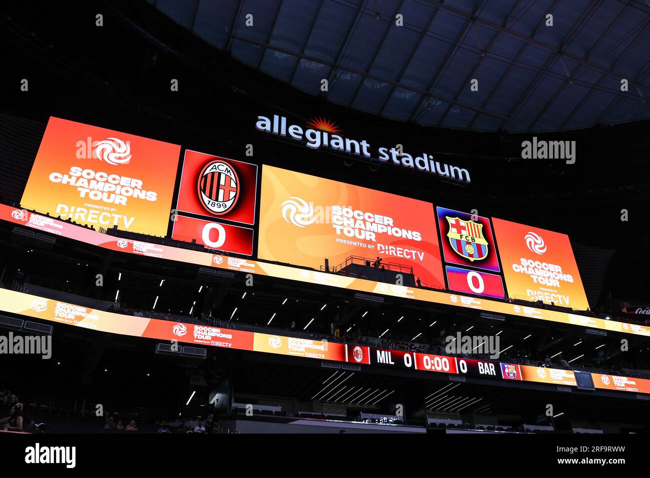 August 1, 2023: General interior photos taken during the 2023 Soccer Champions Tour featuring FC Barcelona vs AC Milan at Allegiant Stadium on August 1, 2023 in Las Vegas, NV. Christopher Trim/CSM. Stock Photo