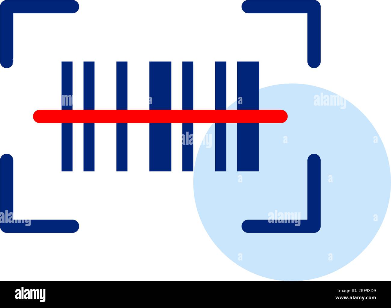 Scanning bar code with reader machine. Red laser beam. Pixel perfect ...