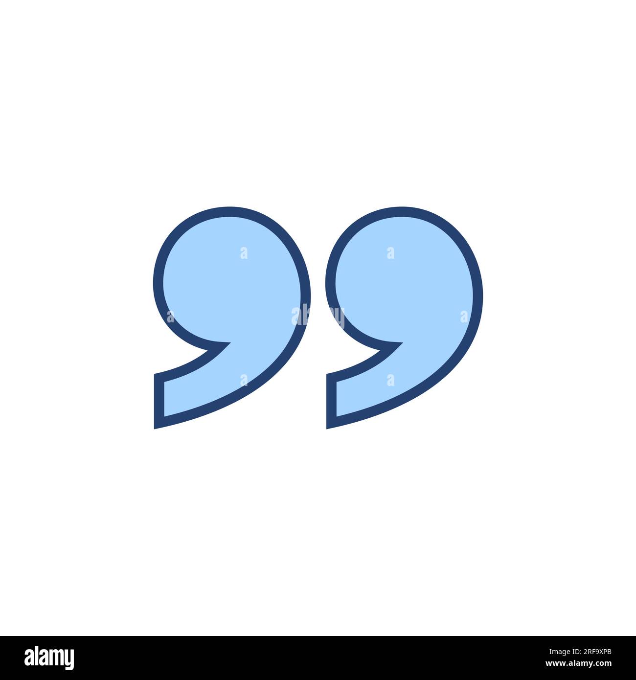 Quote icon vector. Quotation mark sign and symbol Stock Vector Image