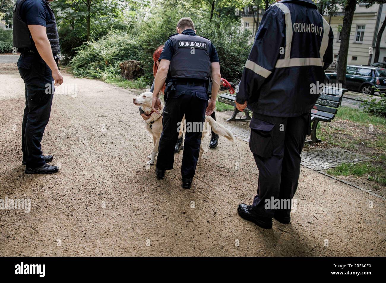Berlin, Germany. 01st Aug, 2023. Employees of the public order office