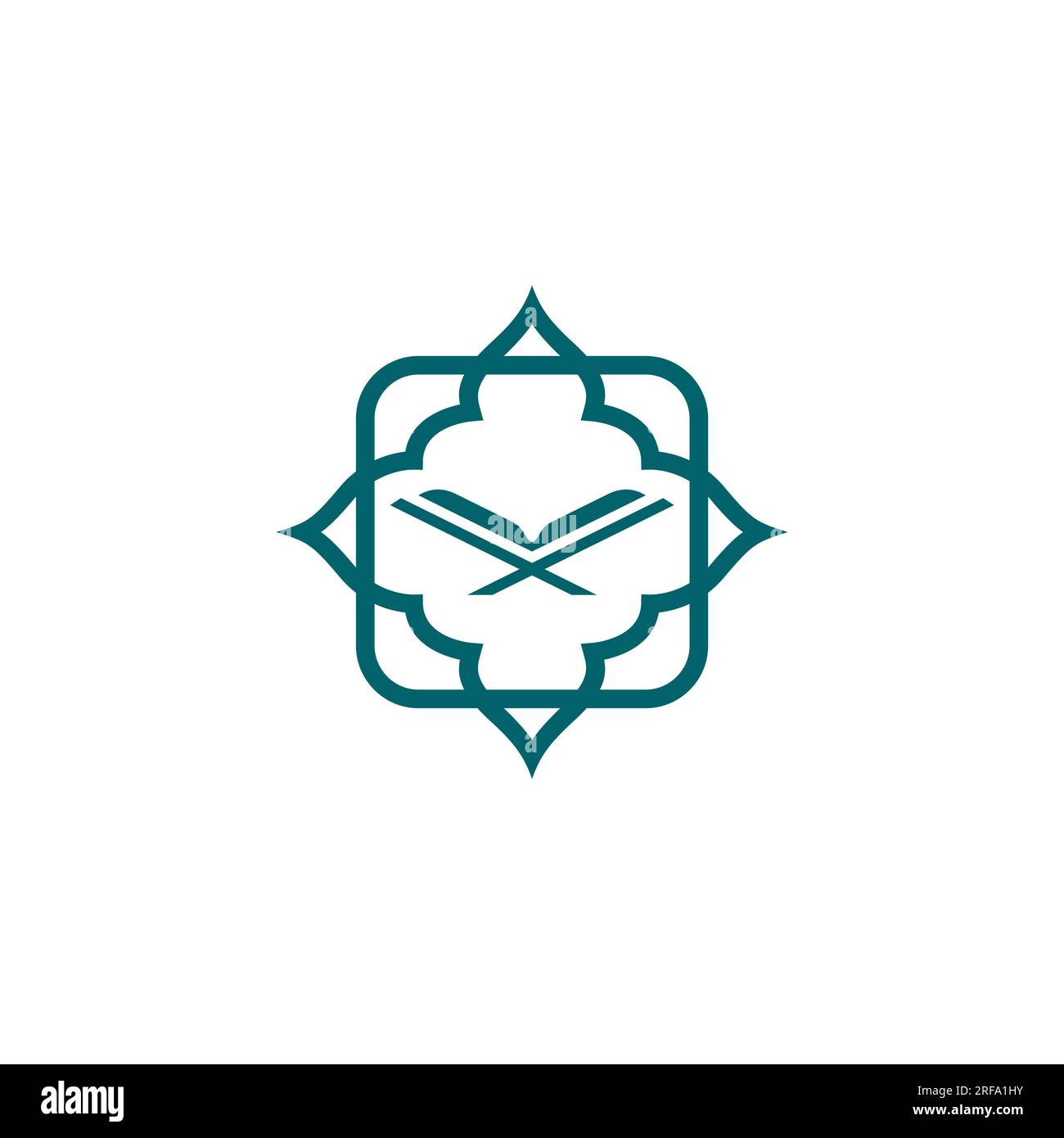 Quran Logo Simple. Islamic Design. Quran Icon Stock Vector