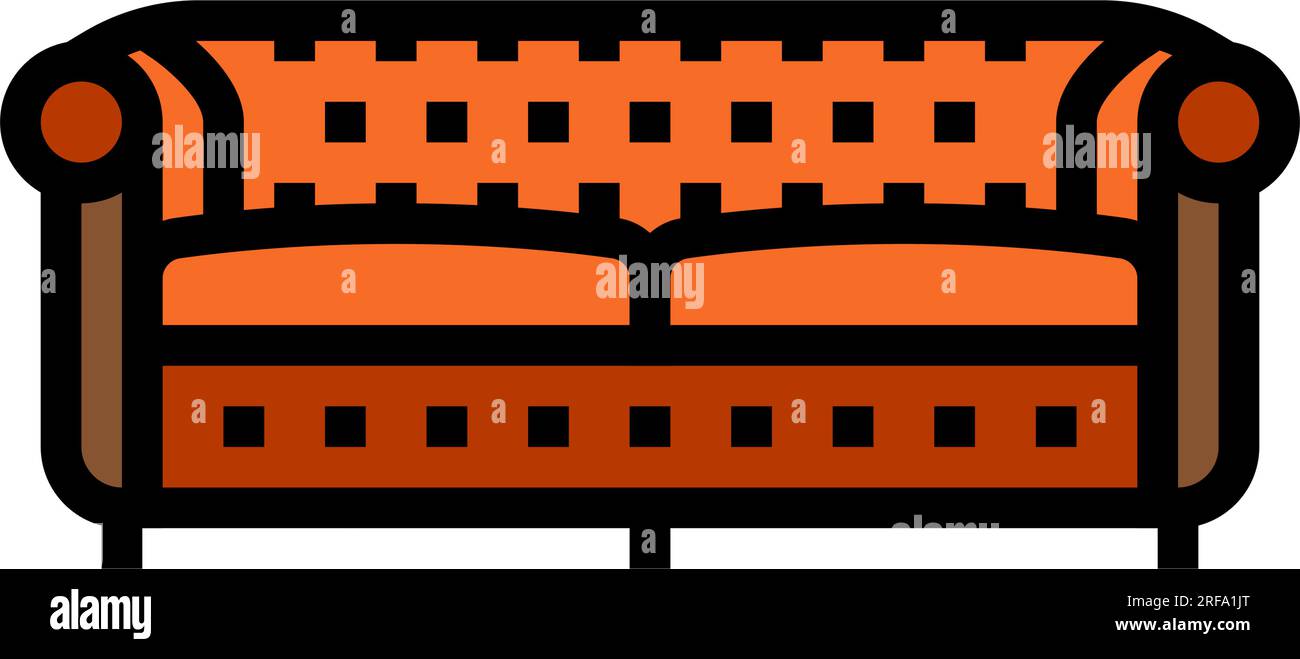 sofa leather color icon vector illustration Stock Vector Image & Art ...