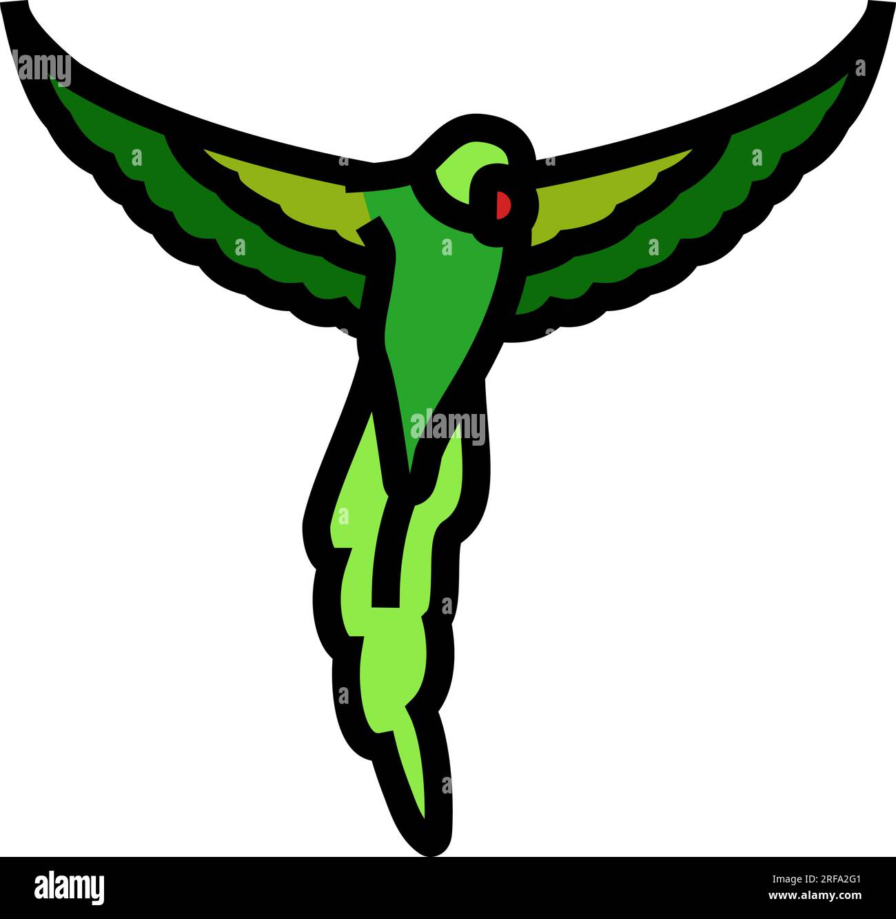 flying parrot bird color icon vector illustration Stock Vector Image