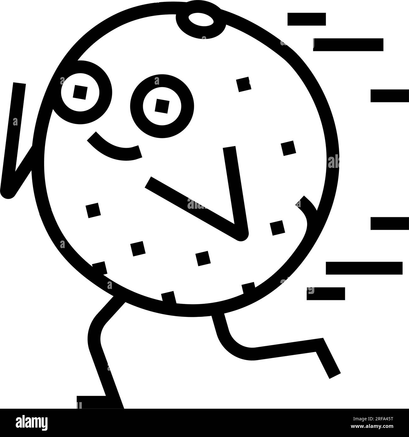 orange fruit fitness character line icon vector illustration Stock