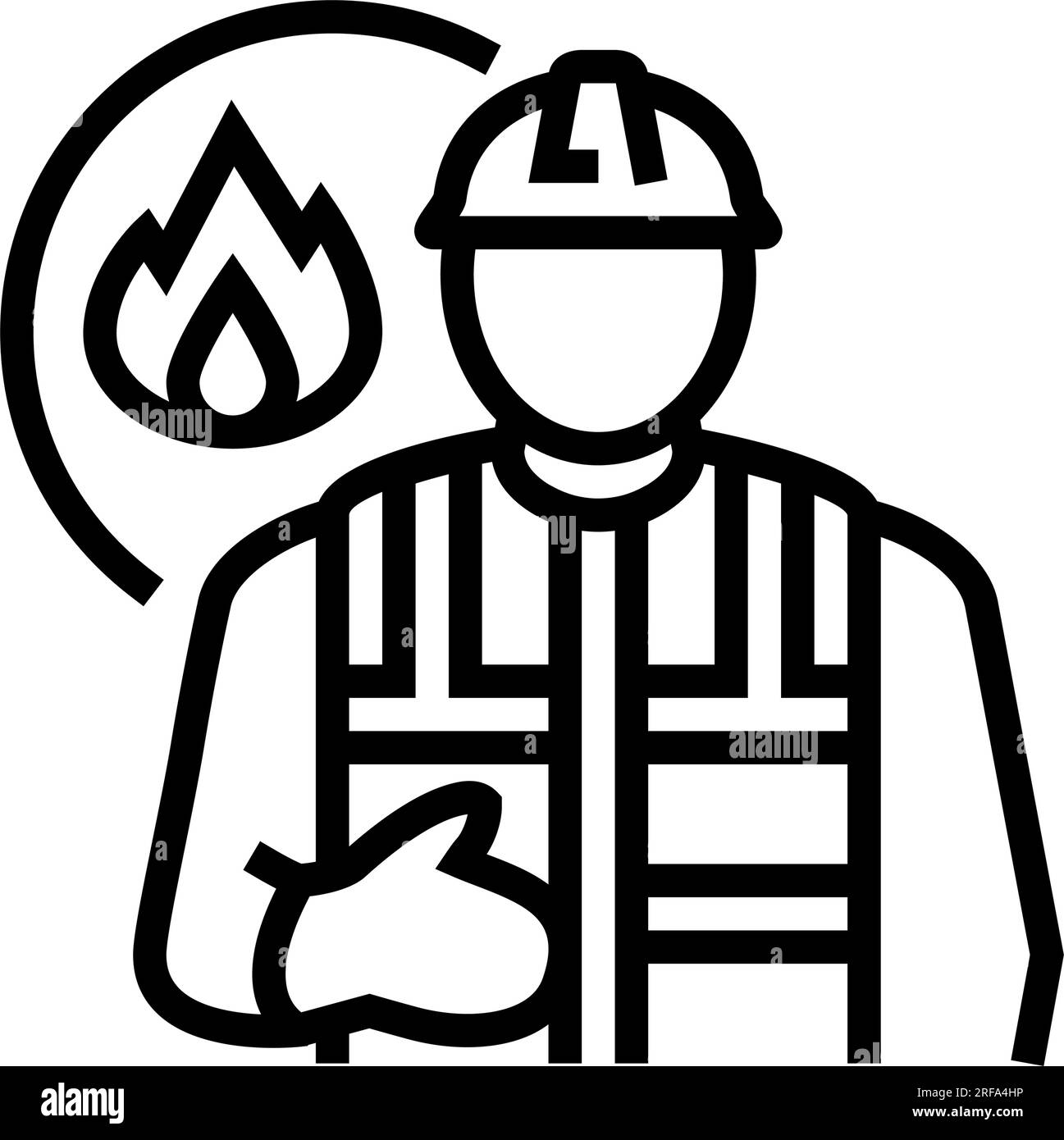 technician gas service line icon vector illustration Stock Vector Image
