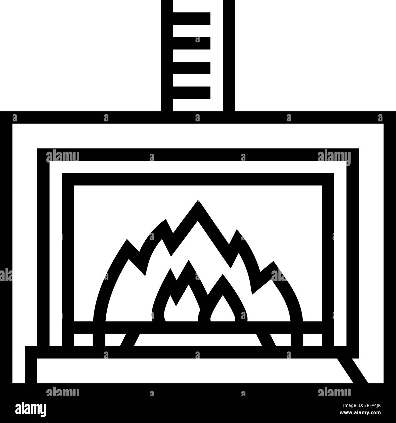 fireplace gas service line icon vector illustration Stock Vector Image