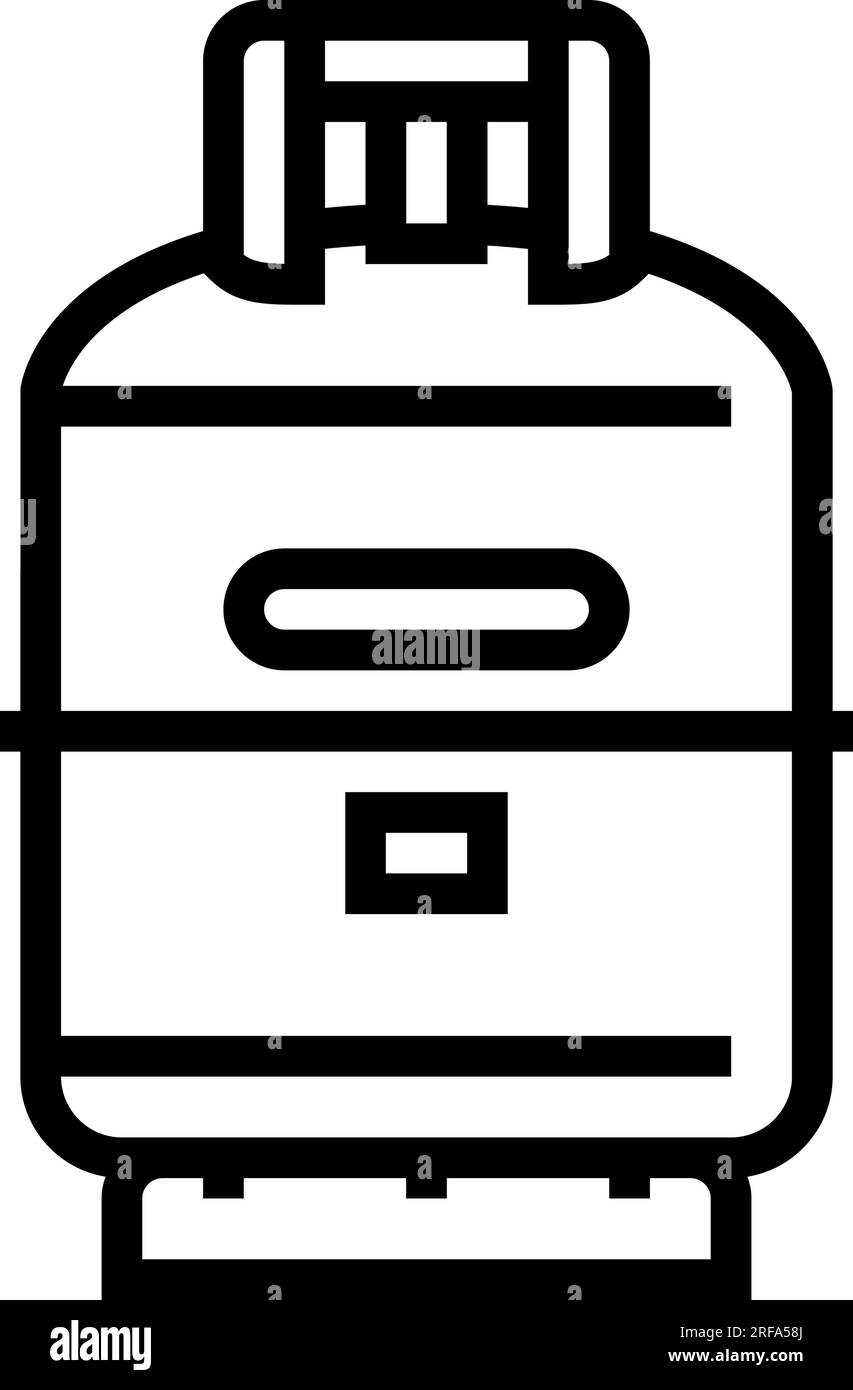 cylinder gas service line icon vector illustration Stock Vector Image ...