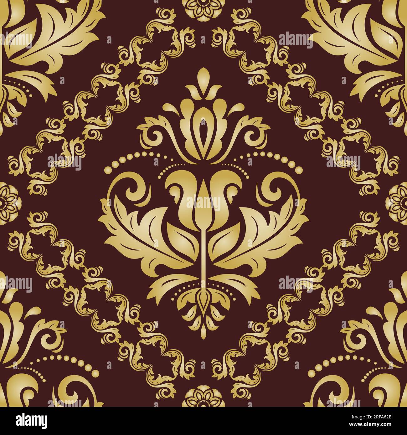 Classic Pattern Rfa Orient classic pattern. Seamless abstract golden background with ...