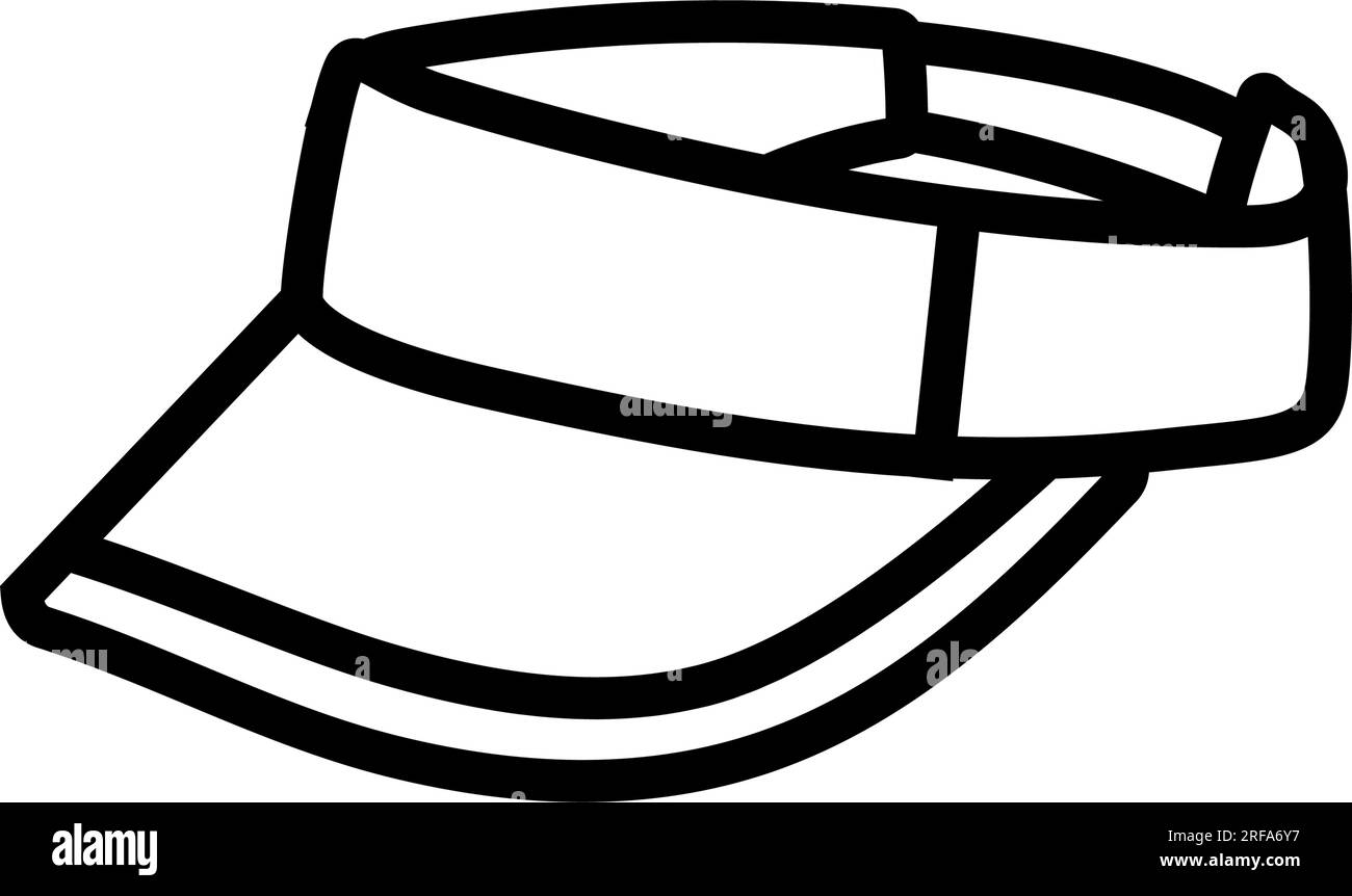 visor hat cap line icon vector illustration Stock Vector Image & Art